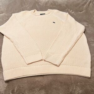 New mens XXL ABERCROMBIE AND FITCH rolled collar crewneck sweater. NWOT
